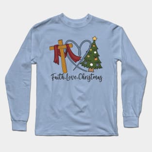 Faith Love Jesus Christmas Present Long Sleeve T-Shirt